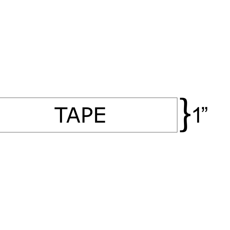 Brother Mobile 1" x 26.2ft (24mm X 8m) Black Ink on White Label - Image 2