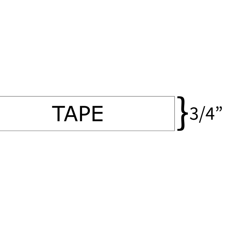 Brother Mobile 3/4" x 26.2ft (18mm x 8m) Black Ink on White Label - Image 2
