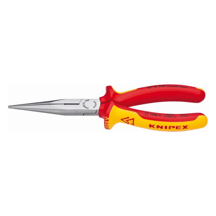 Knipex Tools 8" 1000v Insulated Needle Nose Pliers with Cutter