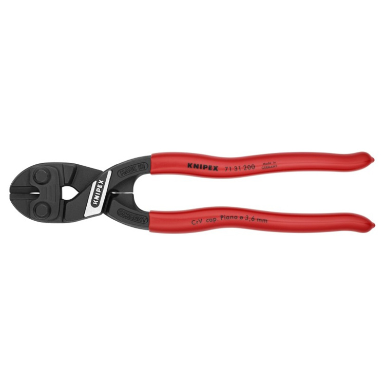 Knipex Tools 8" Cobolt High Leverage Compact Bolt Cutters with Notched Blade
