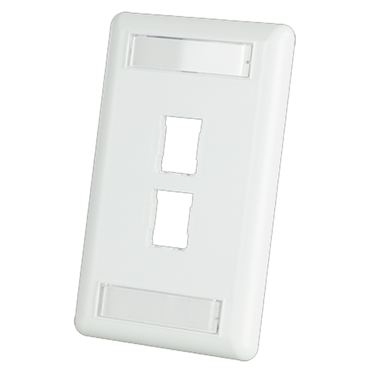 Ortronics 2 Port HDJ Faceplate (Cloud White)