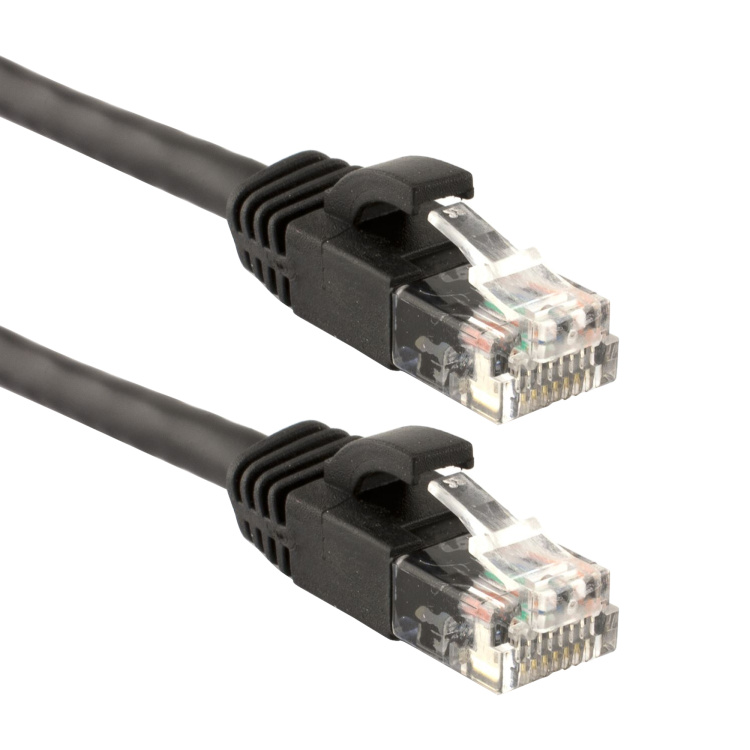 Ortronics 1' Cat6 Patch Cable with Boots | Black