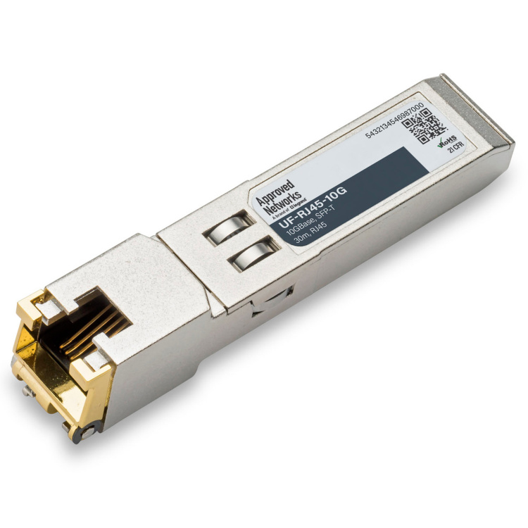 Approved Networks RJ45 10G SFP+ Copper Transeiver 30M | Ubiquiti Compatible