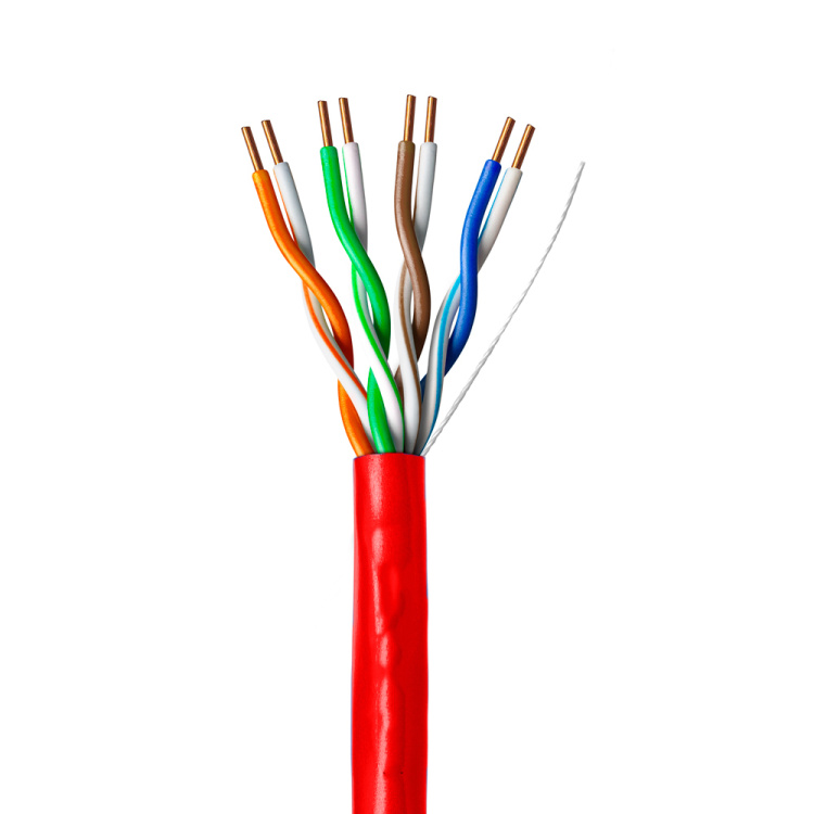 PureNet Cat6 Non-Shielded CMR (Riser) Cable | Red