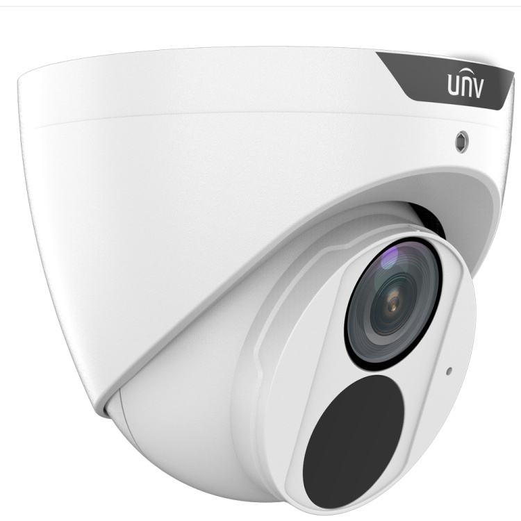 Uniview 4mp Network IR Fixed Turret Camera (2.8mm,premier Protection,lighthunter,metal,30m IR,PoE, Built-In Mic, SD)