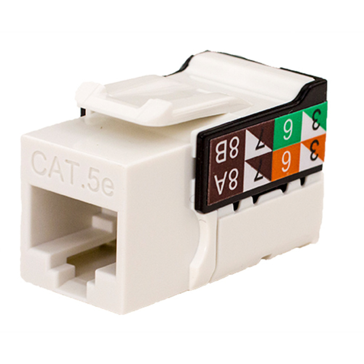 Vertical Cable Cat5E VMAX Keystone Jack Contractor 25 Pack | White