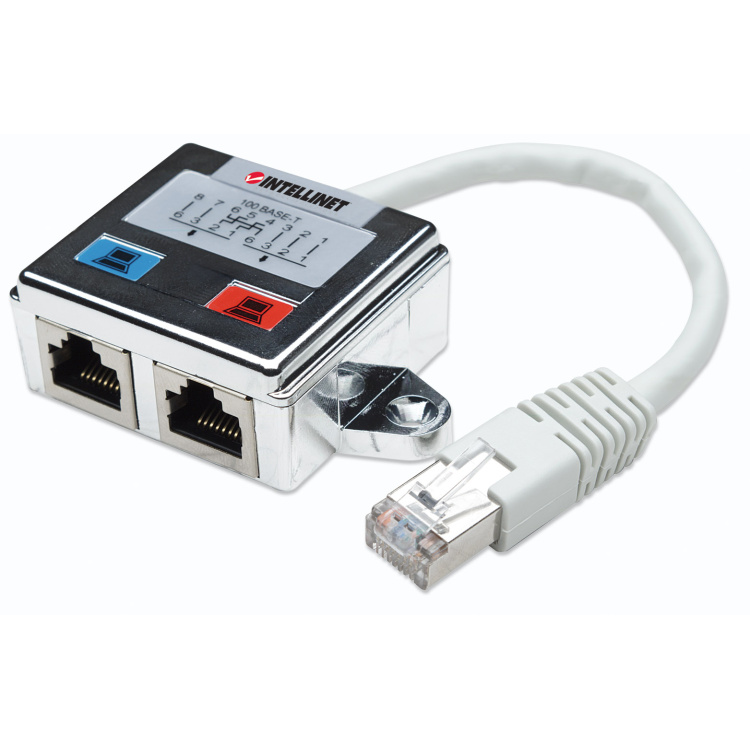 Intellinet 2-Port RJ45 Modular Distributor