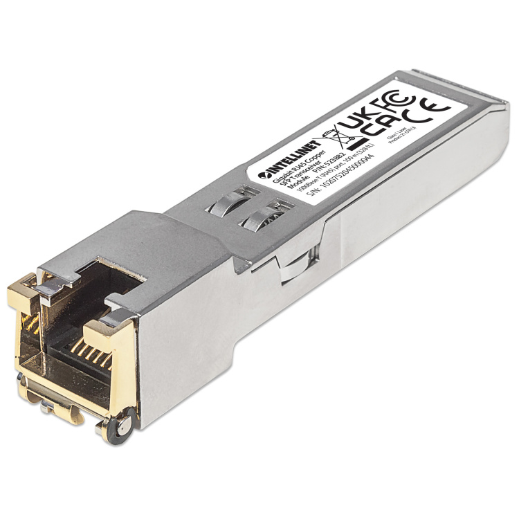 Intellinet Rj45 Copper SFP Gigabit Transceiver Module1000 Base-T (Rj-45) Port, 100 M (328 Ft.)