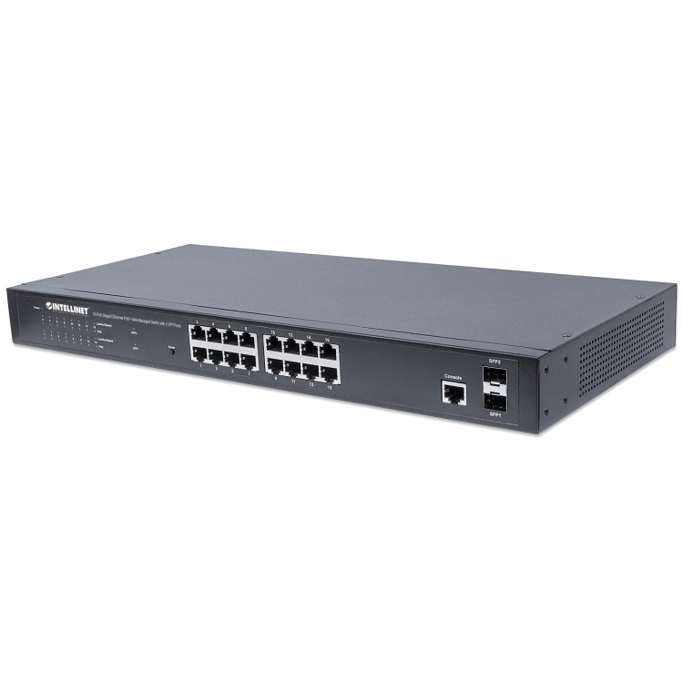 Intellinet 16-Port Gigabit Ethernet PoE+ Web-Managed Switch
