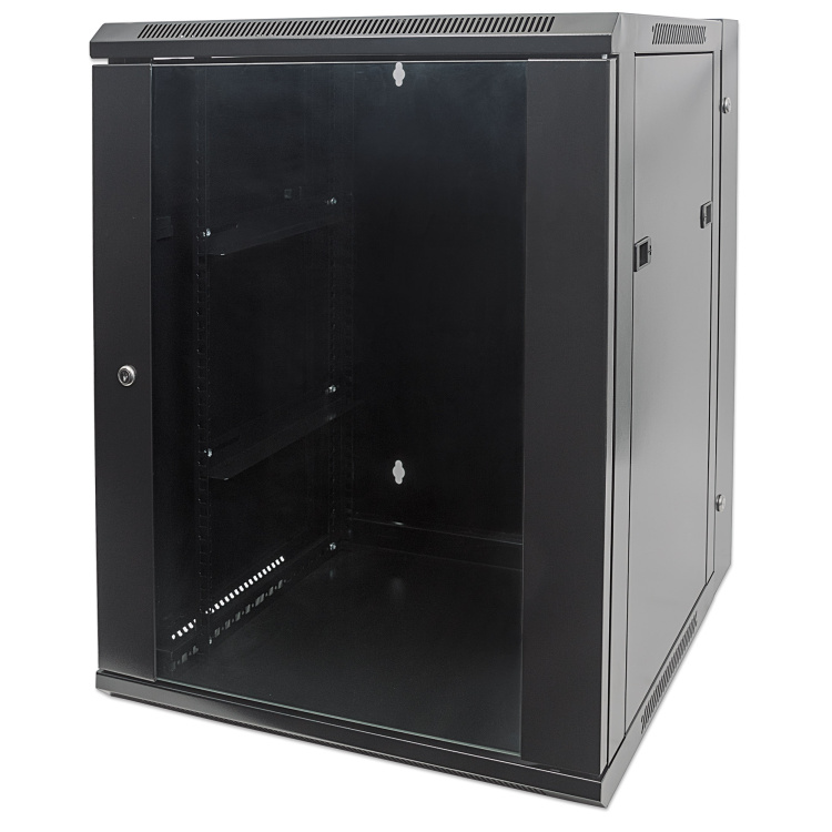 Intellinet 15U Wall Enclosure Assembled Hinged Front and Back