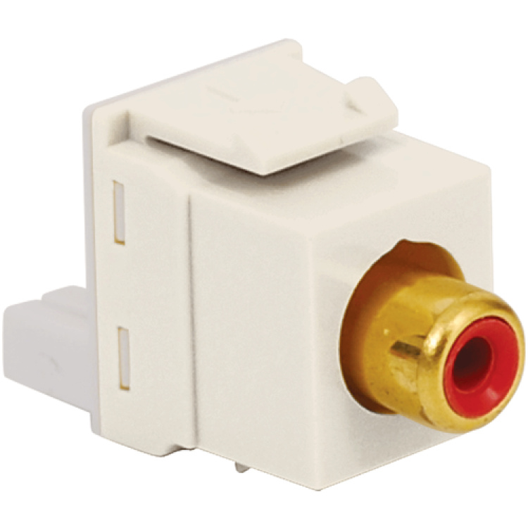 Icc Rca To Idc  Coupler Red Insert Keystone White | Discontinued