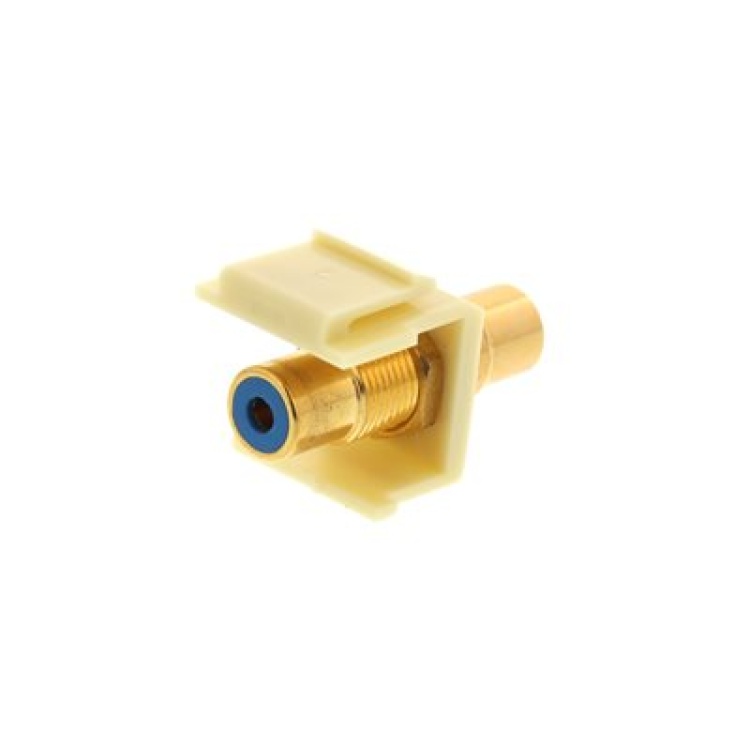 Icc Rca Feed Thru Coupler Blue Insert Keystone Ivory | Discontinued