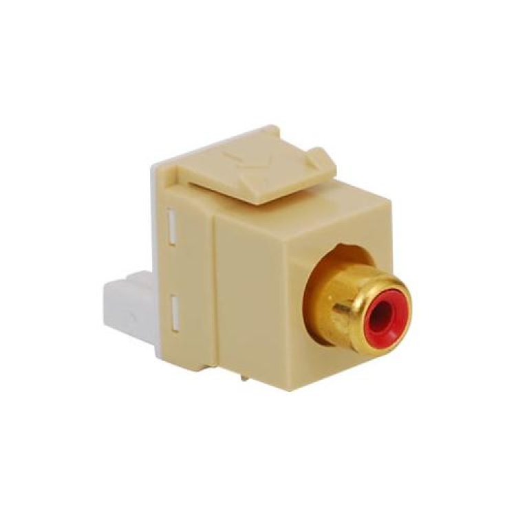 Icc Rca To Idc Coupler Red Insert Keystone Ivory | Discontinued