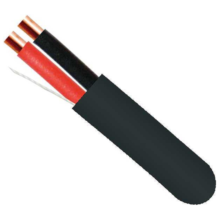 Vertical Cable Fire Alarm Cable, FPLP (Plenum), 16/2 Cable (Black)
