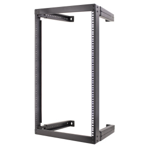 Vertical Cable 20U Open Frame Wall Mount Rack with Adjustable Depth 18" - 30"