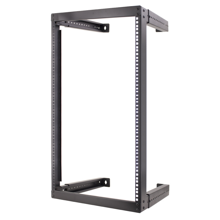 Vertical Cable 20U Open Frame Wall Mount Rack with Adjustable Depth 18" - 30"