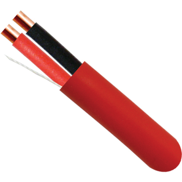 Southwire 16AWG 2 Conductor Solid FPLP (Plenum) Fire Alarm Cable | Red