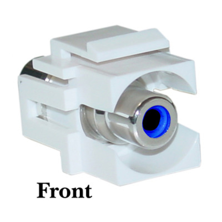 Icc Rca To F81 Coupler Blue Insert Keystone White | Discontinued