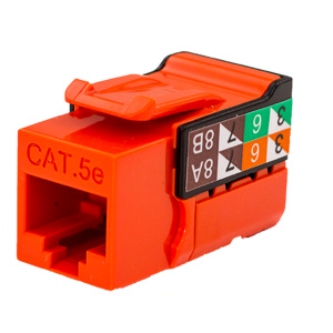Vertical Cable Cat5E VMAX Keystone Jack | Orange