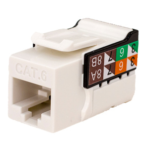 Vertical Cable Cat6 VMAX Keystone Jack Contractor 25 Pack | White