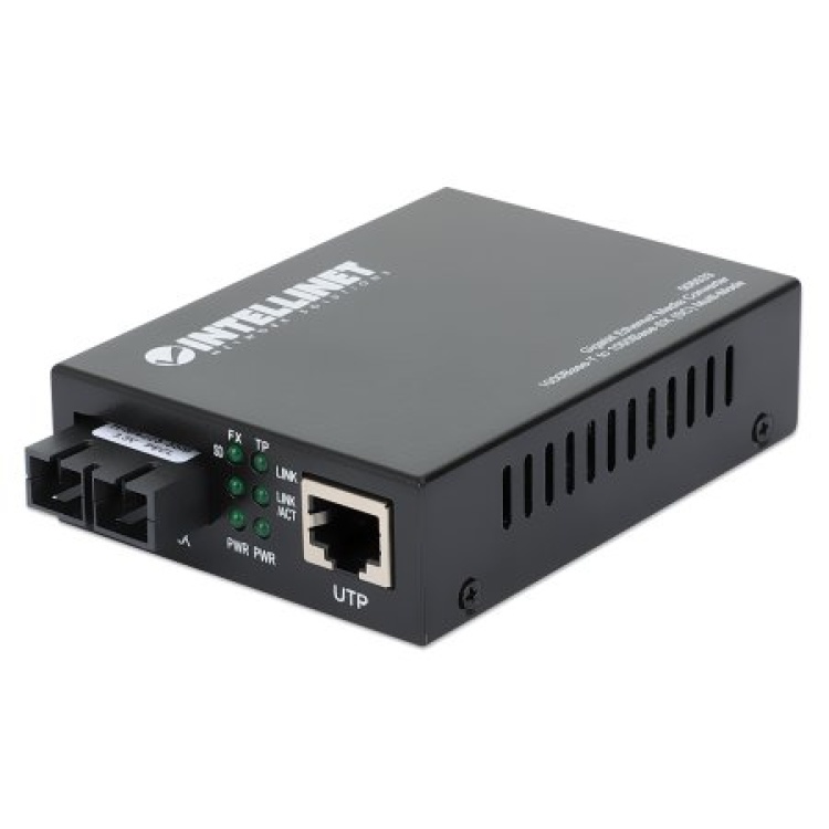Intellinet Media Converter SC Multimode Fiber Optic 1000base-sx To 1000base-t Gig Only Multimode | Discontinued