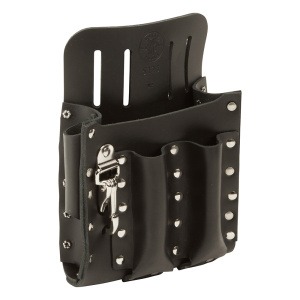 Klein Tools Leather Tool Pouch with Knife Snap 5 Pocket