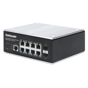 Intellinet 8 Port Industrial Gigabit Ethernet Layer 2+ Web-Managed Switch 2 SFP Ports