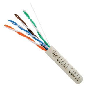 Vertical Cable 1000ft Cat5E CMX (Outdoor Rated) LLDPE | White