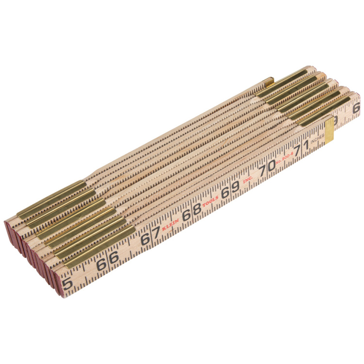 Klein Tools Wood Folding Rule, Inside Reading