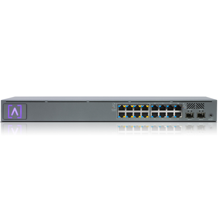 Alta Labs 16 Port PoE+ Network Switch with 2 SFP Ports | 120W