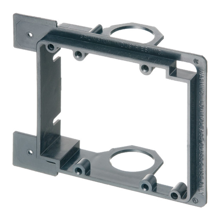 Arlington Industries Dual Gang Low Voltage Mounting Bracket for New Construction with Knockouts