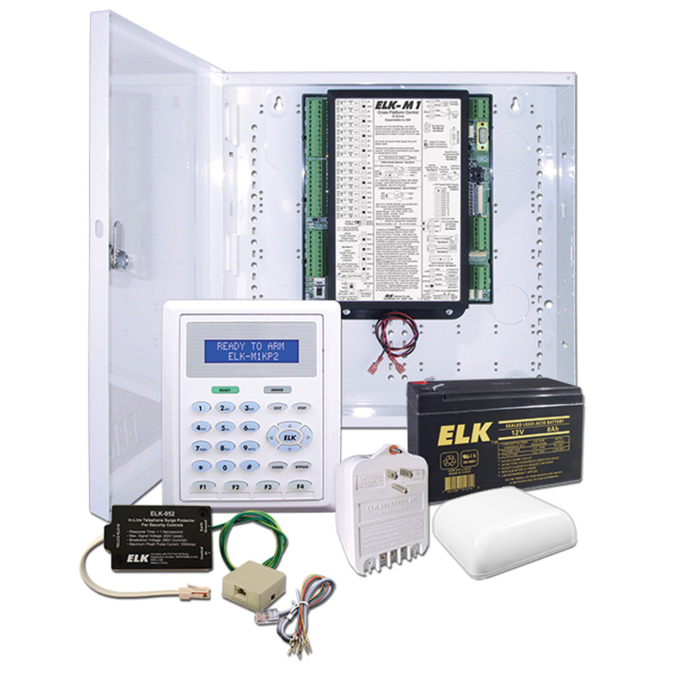 Elk Products M1g (Gold) Kit In 14" CAN with Xformer, LCS KP2, 8ah Battery, 73 Speaker, Rjset