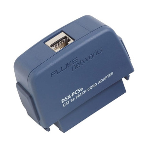 Fluke Networks Single DSX Cat5E Channel Adapter with Shielded Cat5E Patch Cord Jacks