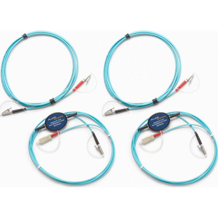Fluke Networks Multimode OM3/10G Encircled Flux TRC Kit with Metal SC/LC Connectors | 2 Meter