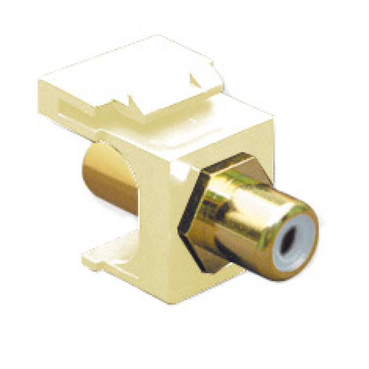 ICC RCA Keystone Modular Gold Connector | Ivory | Discontinued