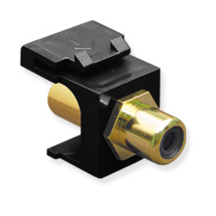 Icc Rca Feed Thru Coupler Black Insert Keystone Black | Discontinued