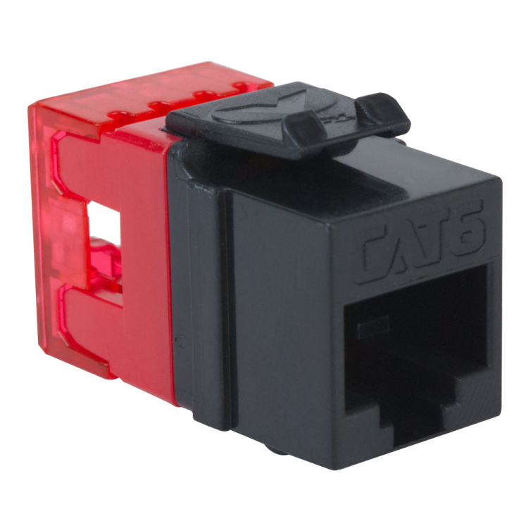 ICC Cat6 HD Style Keystone Jack Contractor 25 Pack | Black