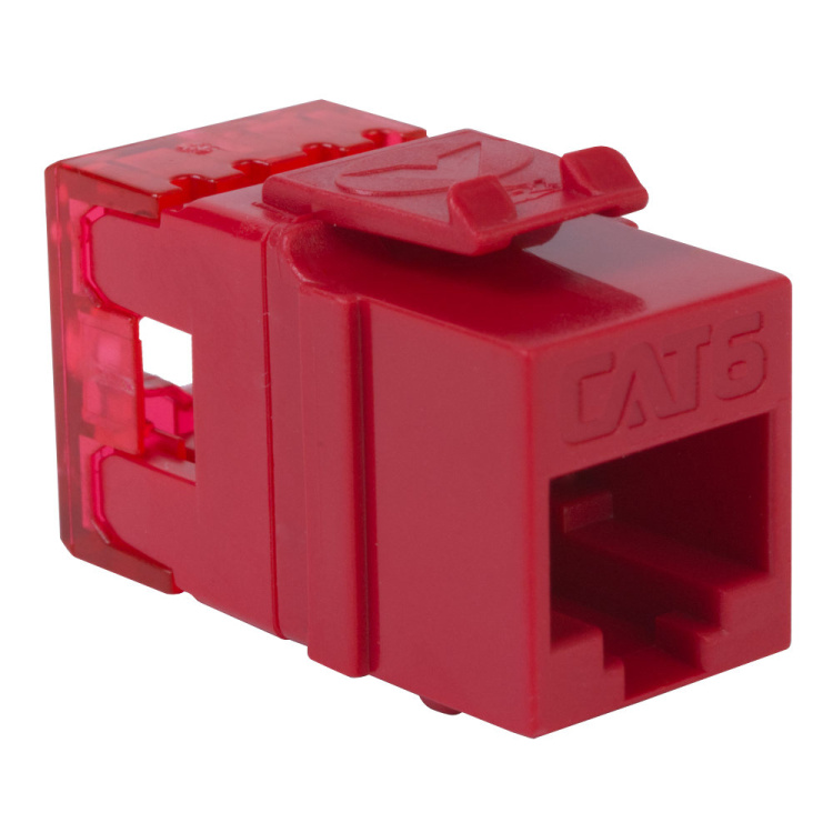 ICC Cat6 HD Style Keystone Jack Contractor 25 Pack | Red