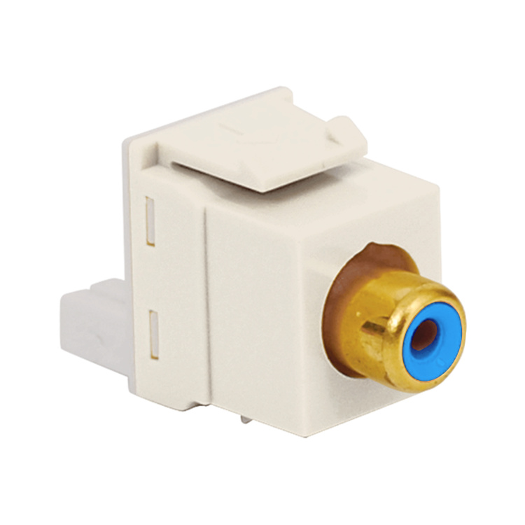 ICC RCA to IDC Coupler Blue Insert Keystone White | Discontinued