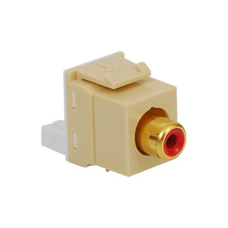 ICC RCA to IDC Coupler Red Insert Keystone Ivory | Discontinued