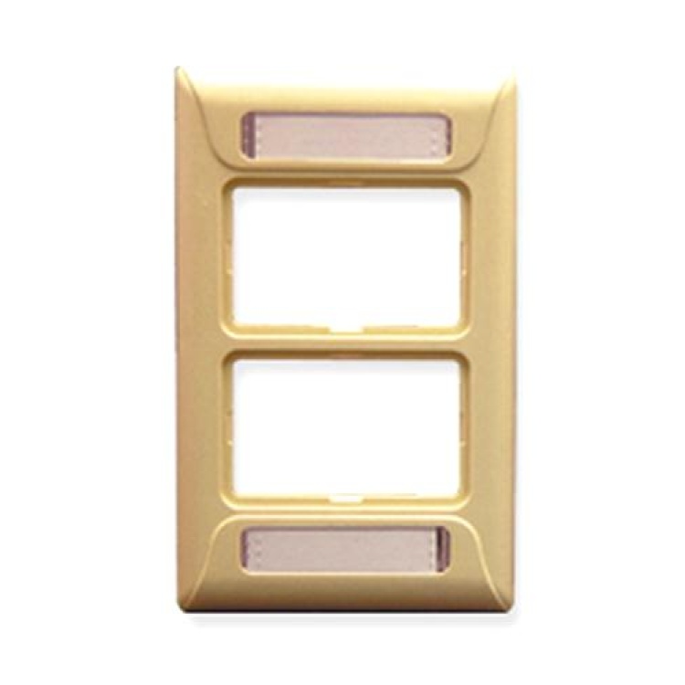 ICC 2 Port Uni-Frame Faceplate Ivory | Discontinued