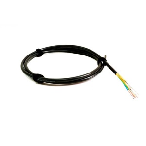 The Light Connection 6 Fiber OM3 Indoor/Outdoor OFNP Tight Buffer Cable | Black Jacket