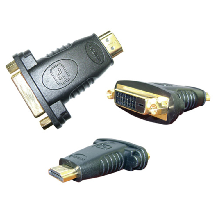 Vertical Cable HDMI Male to DVI 18+1 Female Adapter | Gold Plated