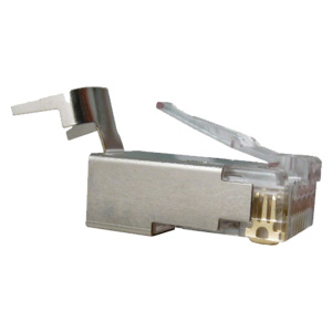 Vertical Cable Cat6/6A Shielded RJ45 Plug with External Ground | 100 Pack