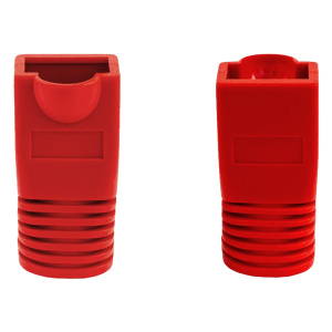 Vertical Cable RJ45 Red Slip-On Boots for Cat6/6A Direct Burial & Large OD Only | 50 Pack