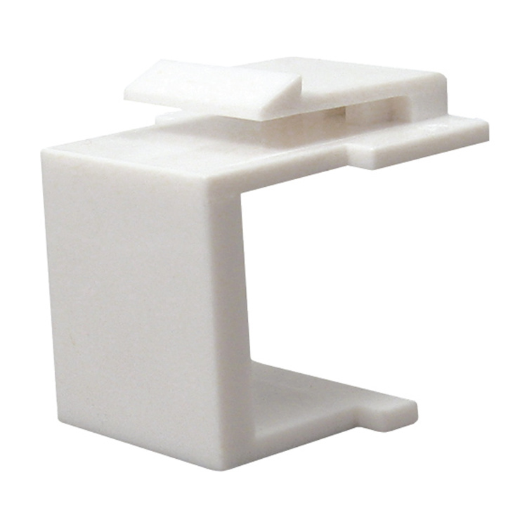 Vertical Cable Blank Keystone Insert | White