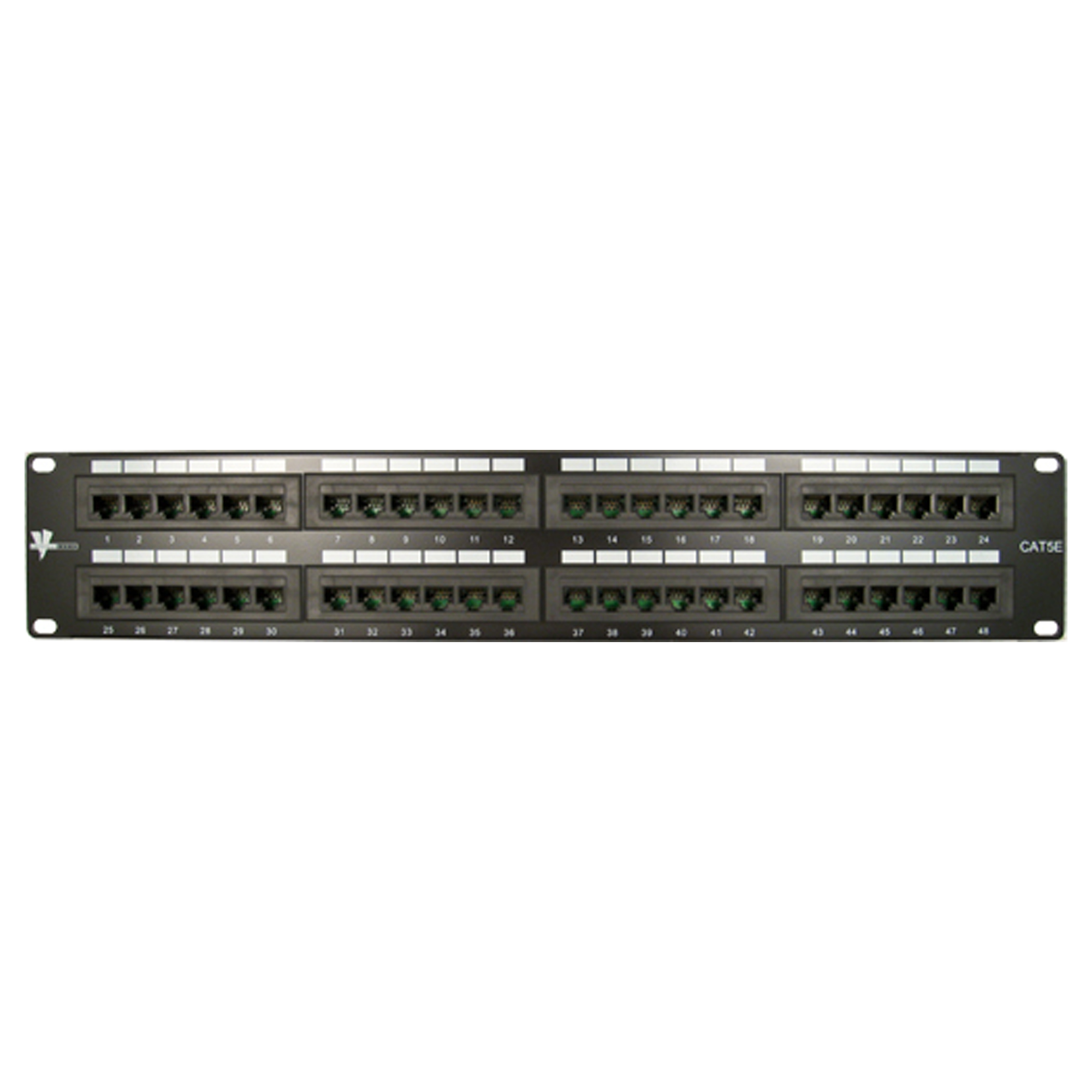 Vertical Cable 48 Port Cat5E 2U Patch Panel