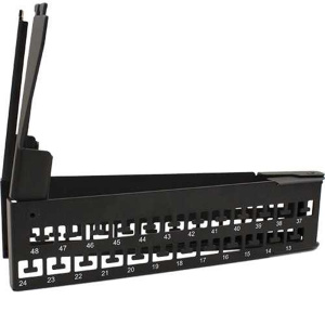 Vertical Cable 48 Port Unloaded 2U V-Type Angled Patch Panel