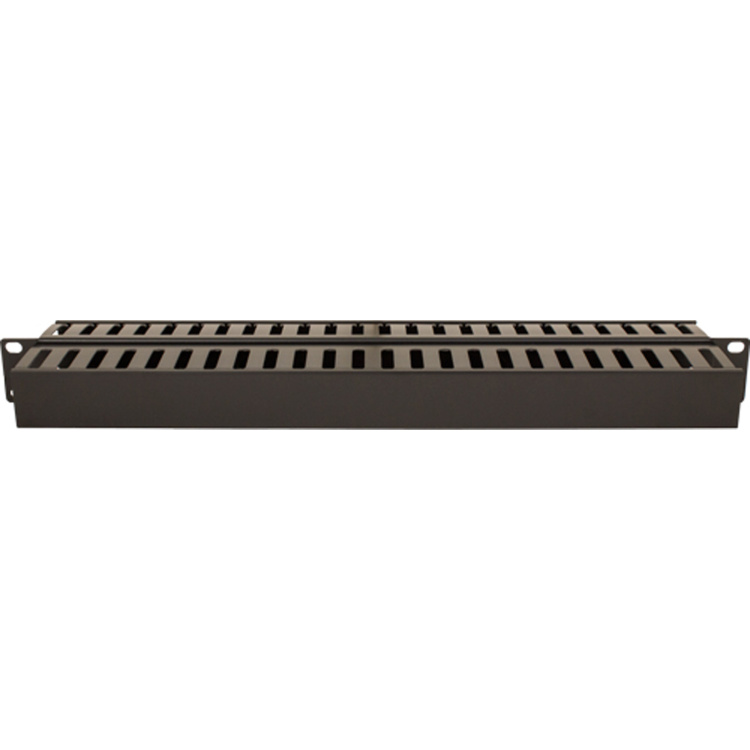 Vertical Cable 1U Double-Sided Horizontal Cable Management Duct with Cover