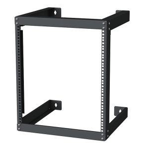 Vertical Cable 12U Open Frame Wall Mount Rack with Cage Nuts and Screws
